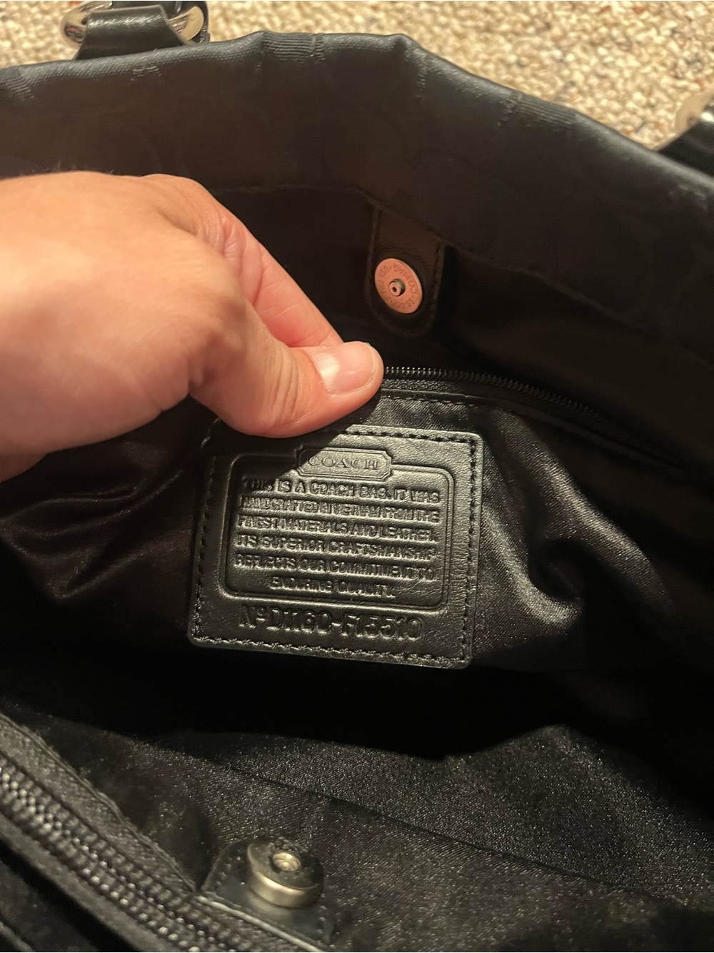 Coach Black Ashley Signature Tote Bag with Removable Strap - Picture 12 of 15